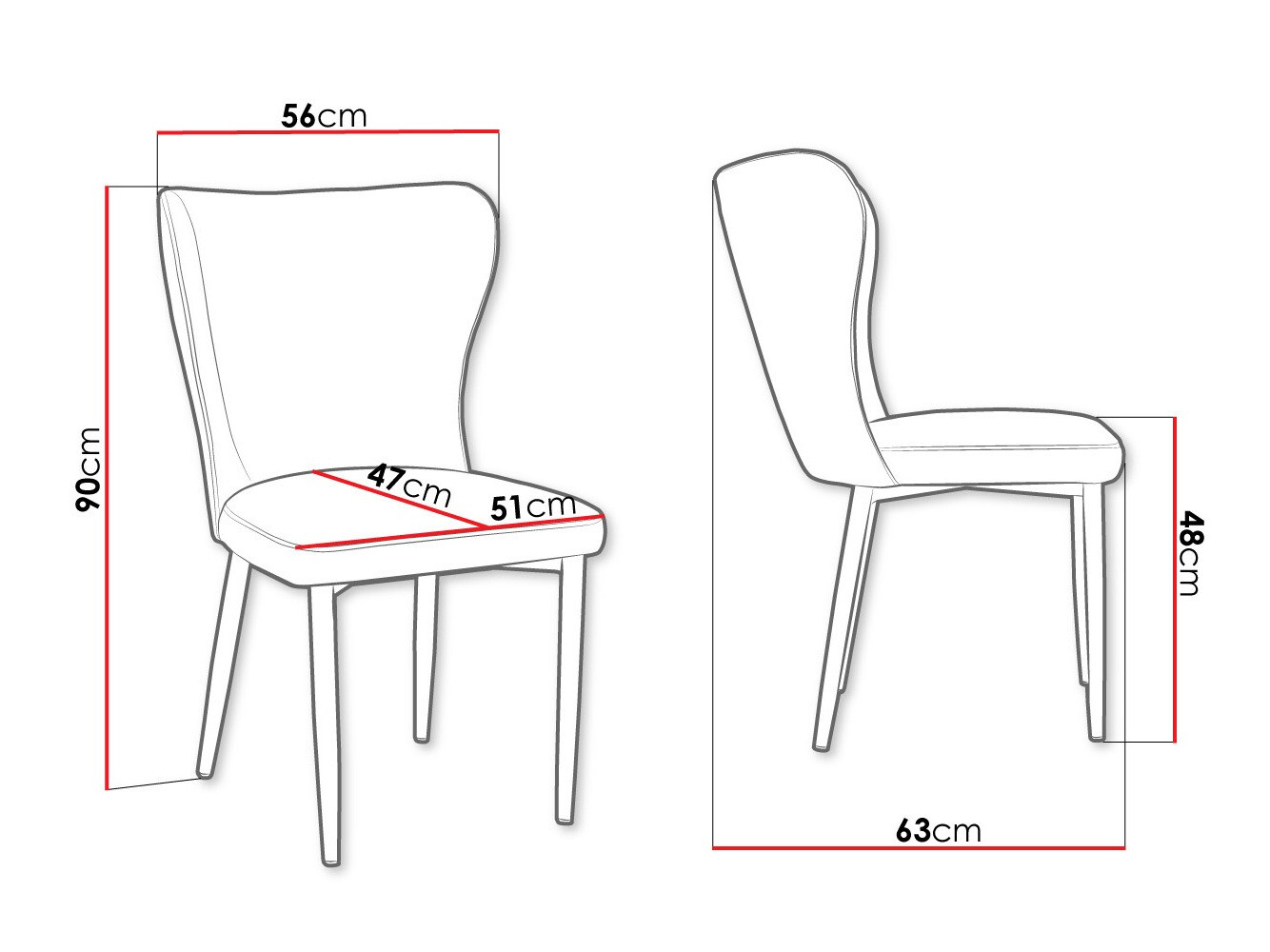 Stoel Jackson 105 (Zwart + Magic Velvet 2258)
