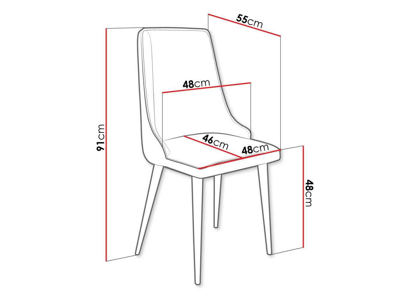 Stoel Jackson 106 (Zwart + Magic Velvet 2209)