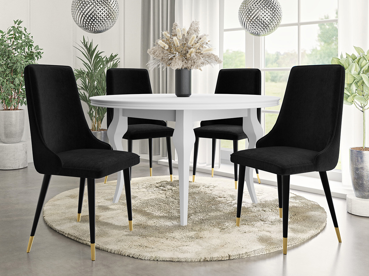 Stoel Jackson 106 (Zwart + Magic Velvet 2219)