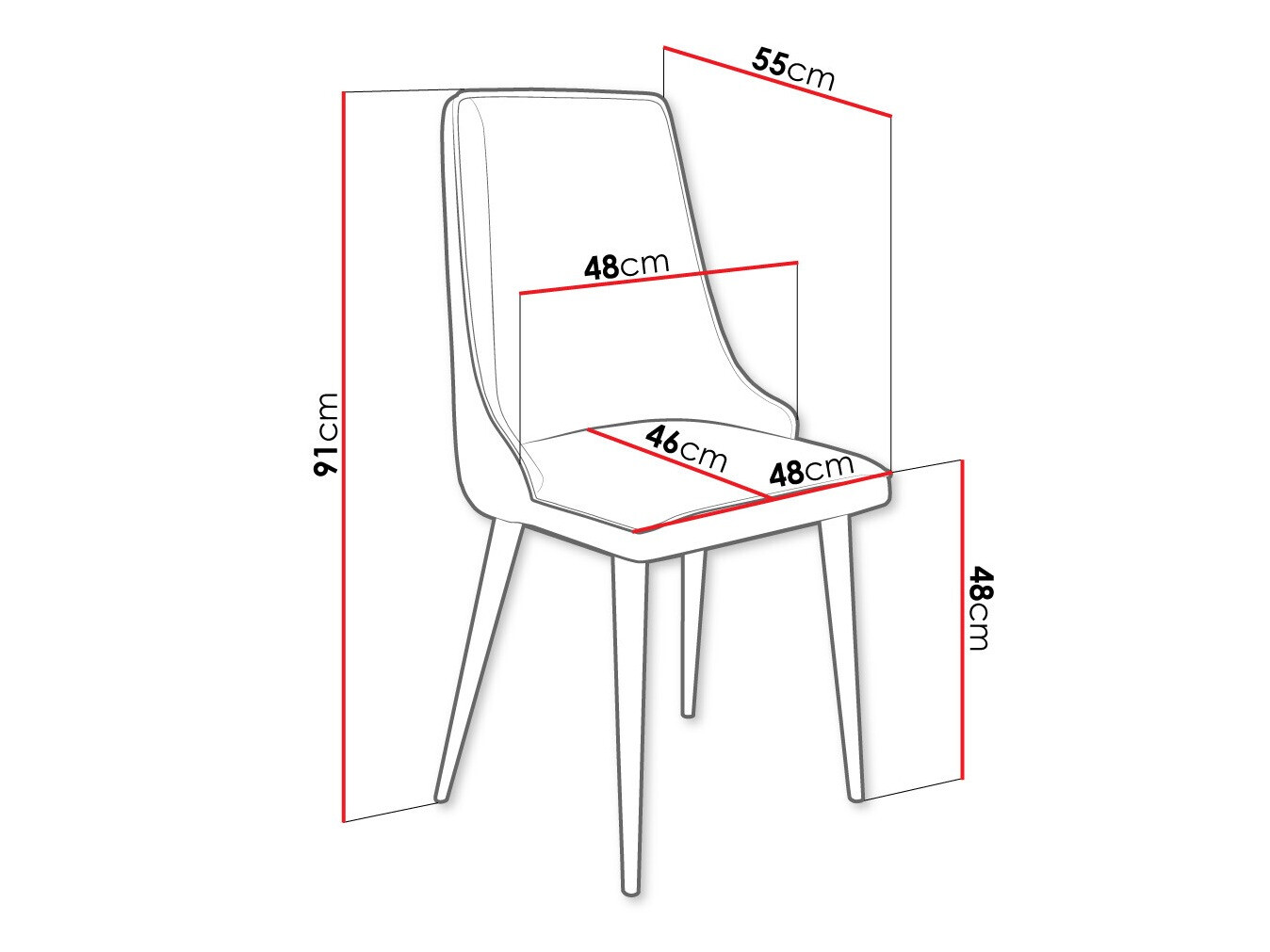 Stoel Jackson 106 (Zwart + Magic Velvet 2225)