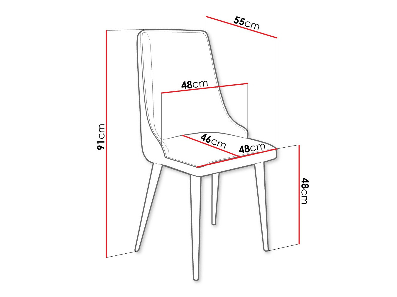 Stoel Jackson 106 (Zwart + Magic Velvet 2250)