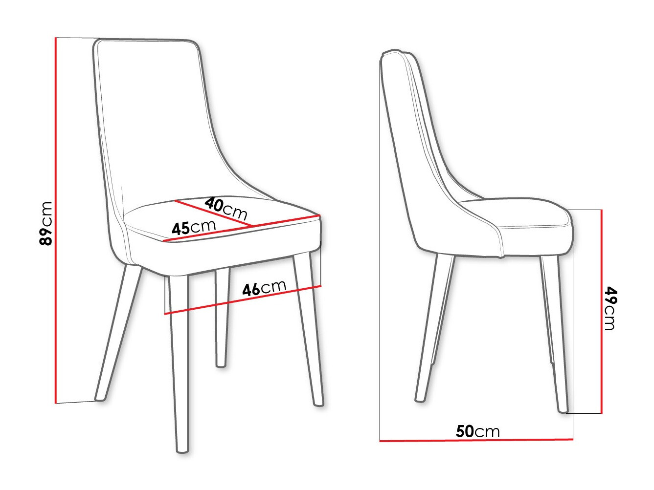 Stoel Jackson 107 (Zwart + Magic Velvet 2209)