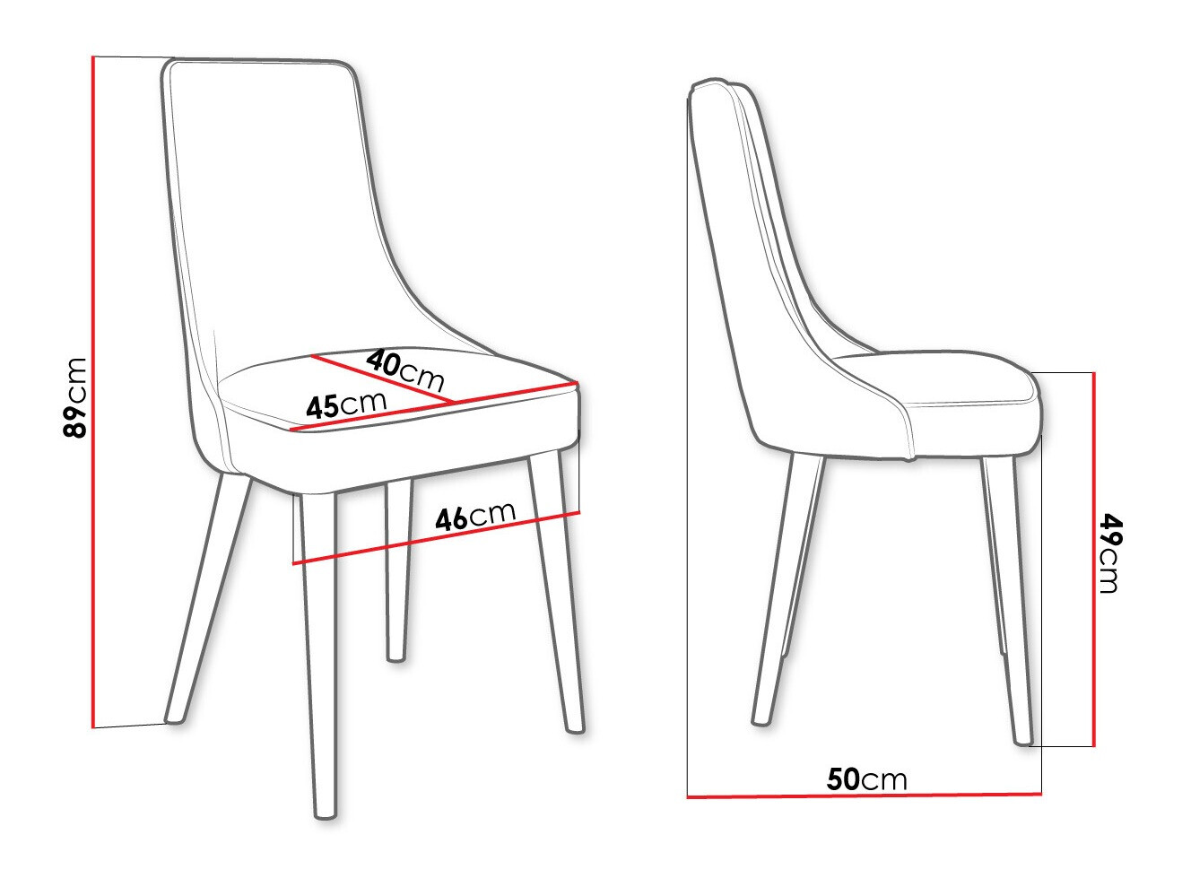 Stoel Jackson 107 (Zwart + Magic Velvet 2217)