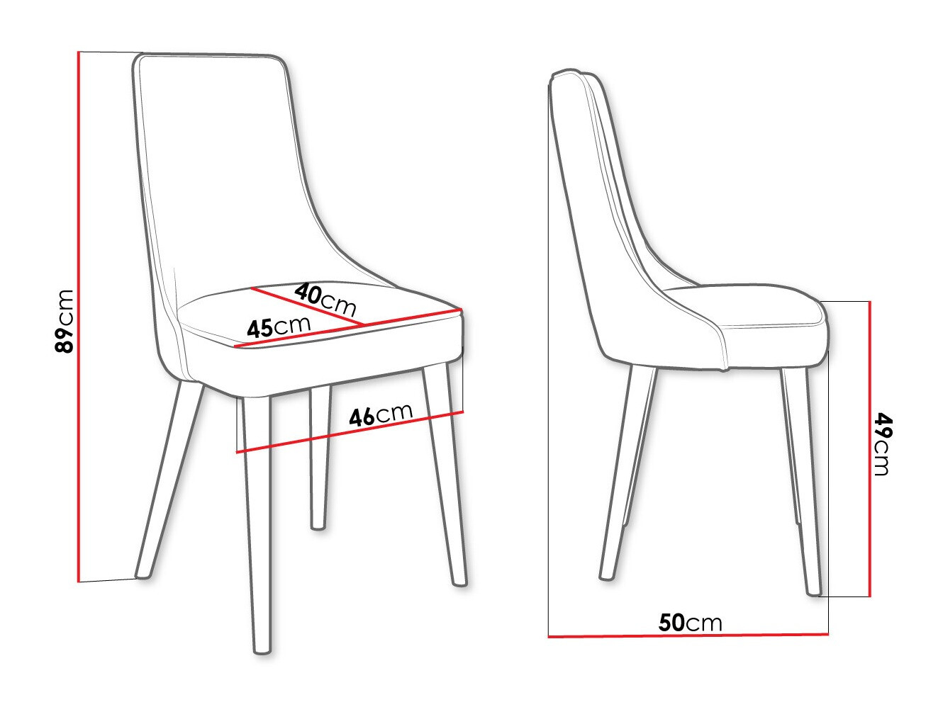 Stoel Jackson 107 (Zwart + Magic Velvet 2217)
