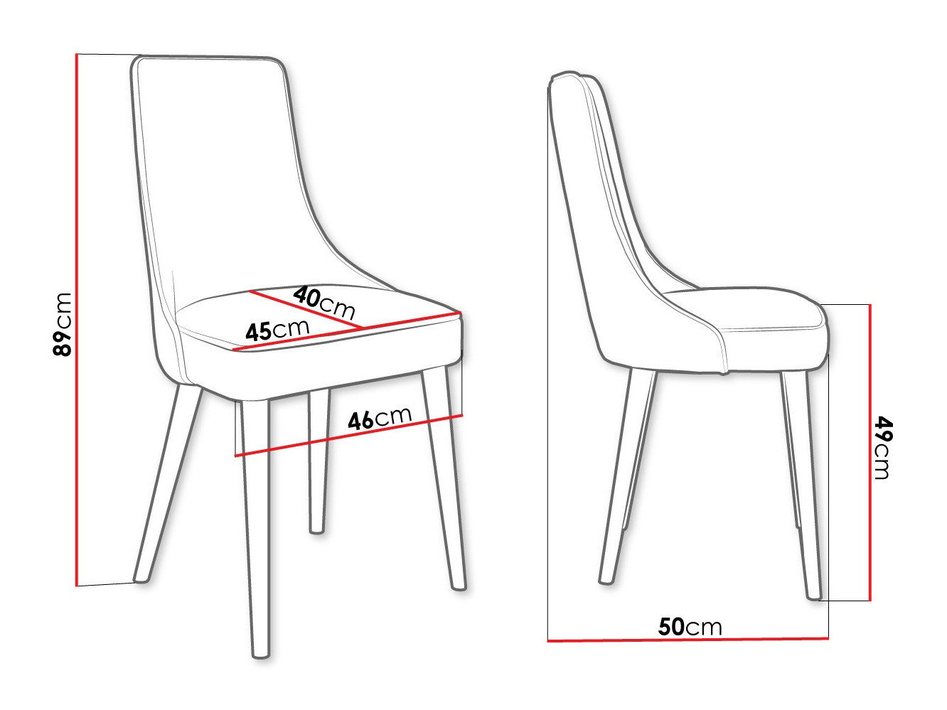 Stoel Jackson 107 (Zwart + Magic Velvet 2219)