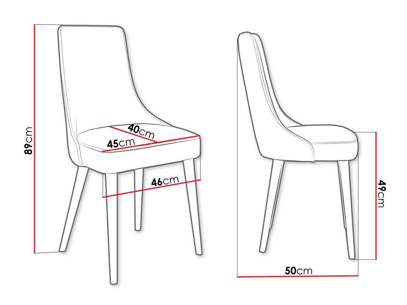 Stoel Jackson 107 (Zwart + Magic Velvet 2225)