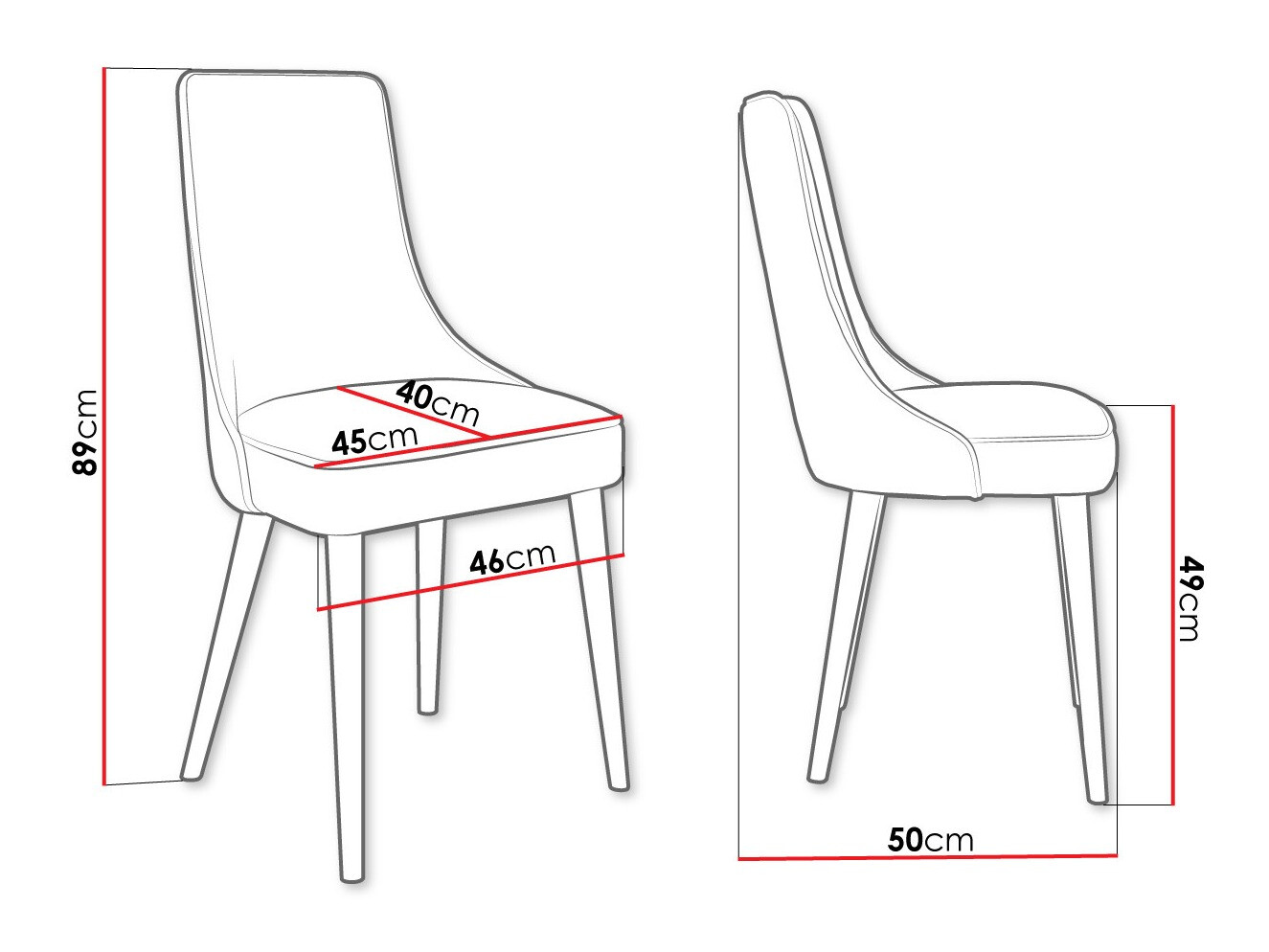 Stoel Jackson 107 (Zwart + Magic Velvet 2250)