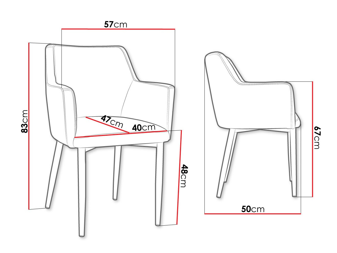 Stoel Jackson 108 (Zwart + Magic Velvet 2217)