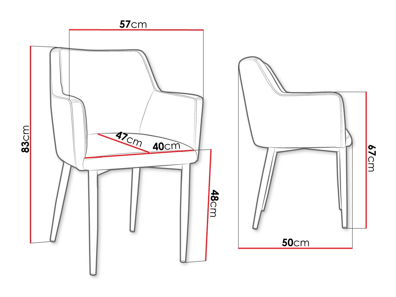 Stoel Jackson 108 (Zwart + Magic Velvet 2219)