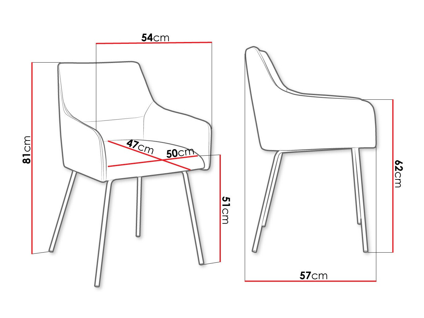 Stoel Jackson 109 (Zwart + Magic Velvet 2216)