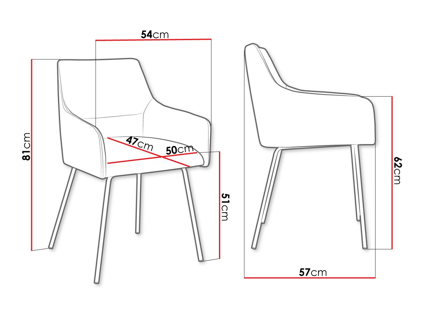 Stoel Jackson 109 (Zwart + Magic Velvet 2250)