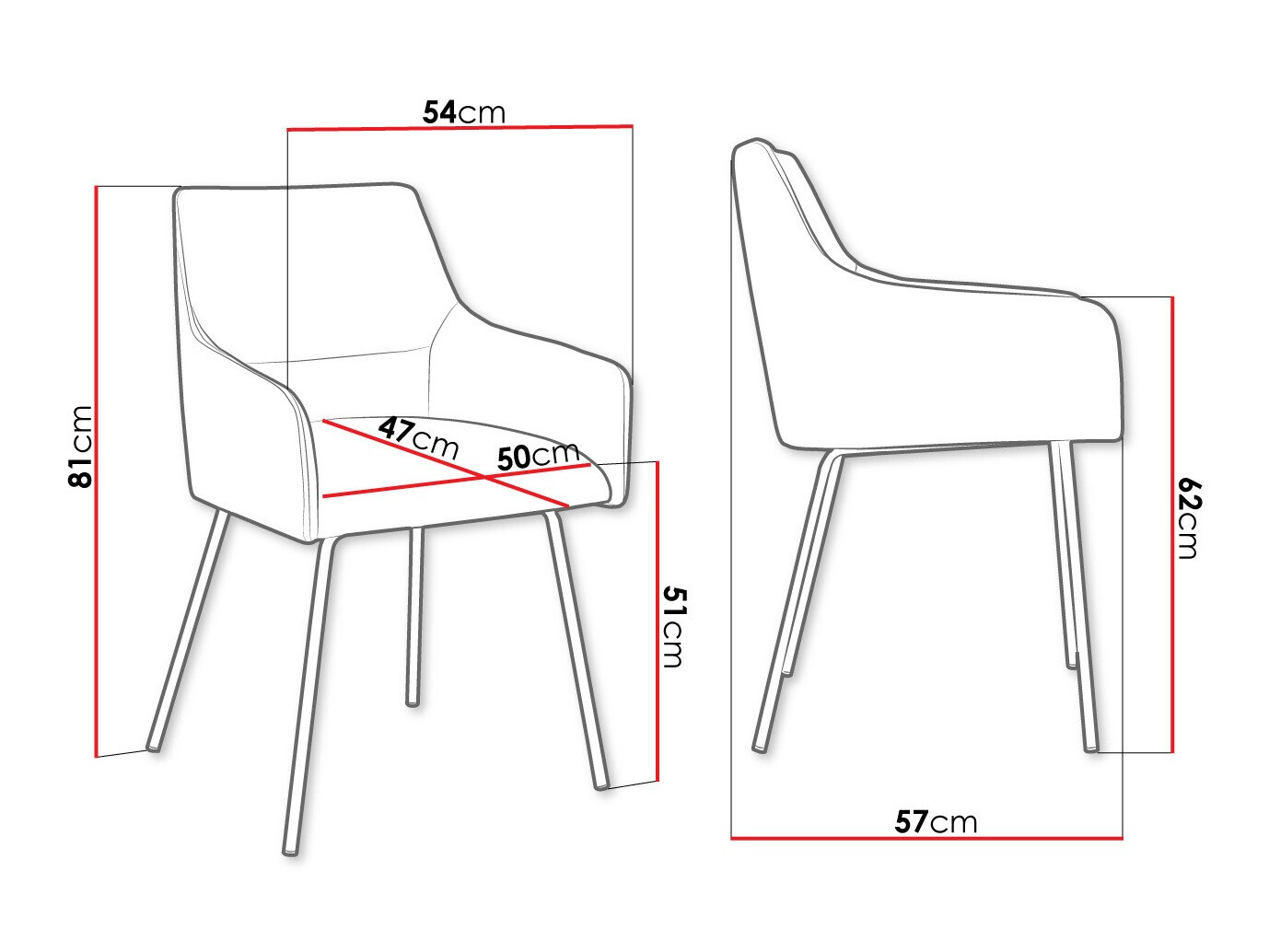 Stoel Jackson 109 (Zwart + Magic Velvet 2258)