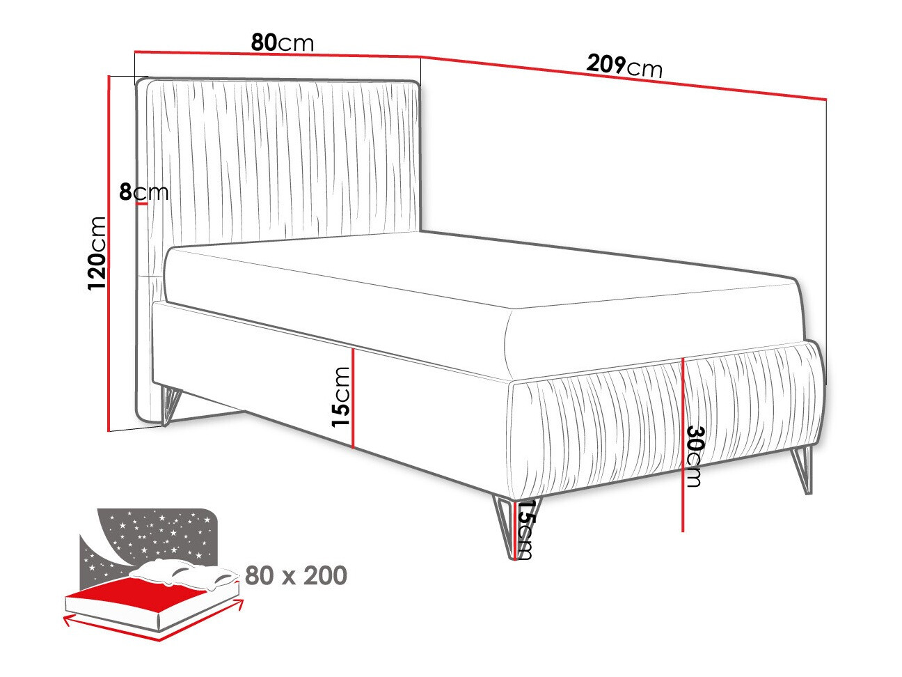 Boxspring Logan 112 (Amor Velvet 4304)