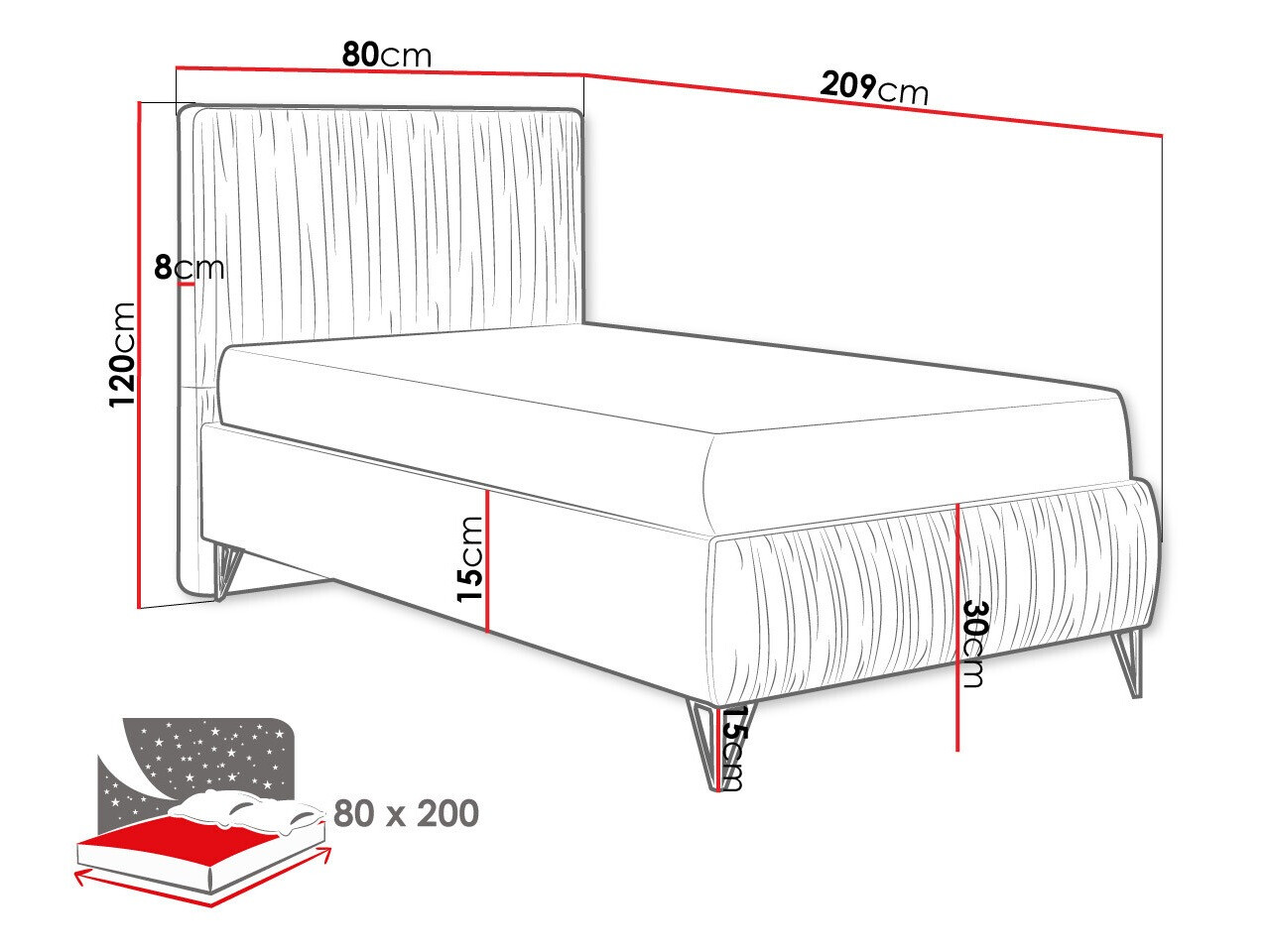 Boxspring Logan 112 (Amor Velvet 4305)