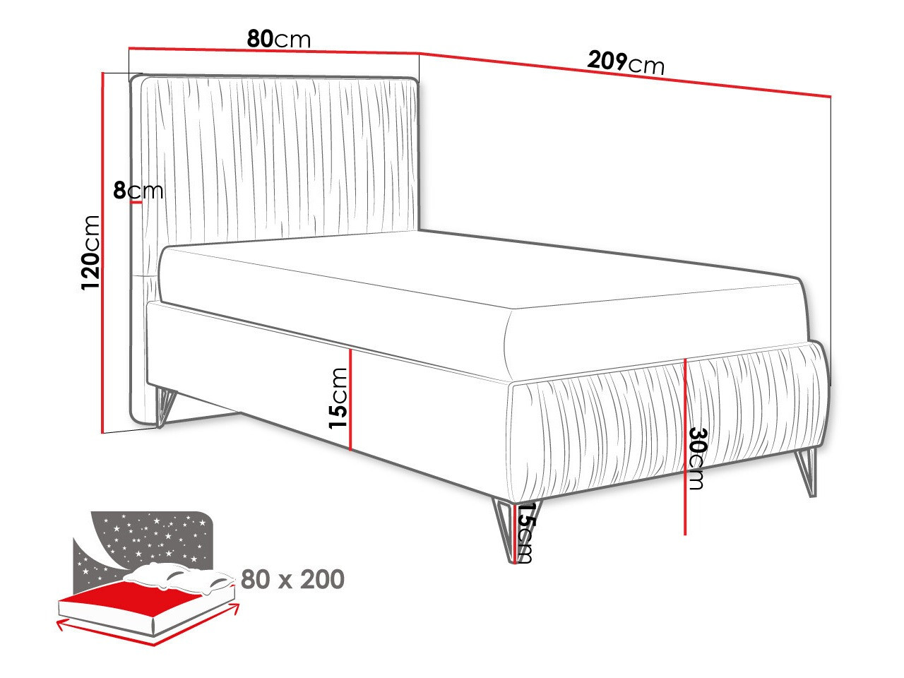 Boxspring Logan 112 (Amor Velvet 4314)