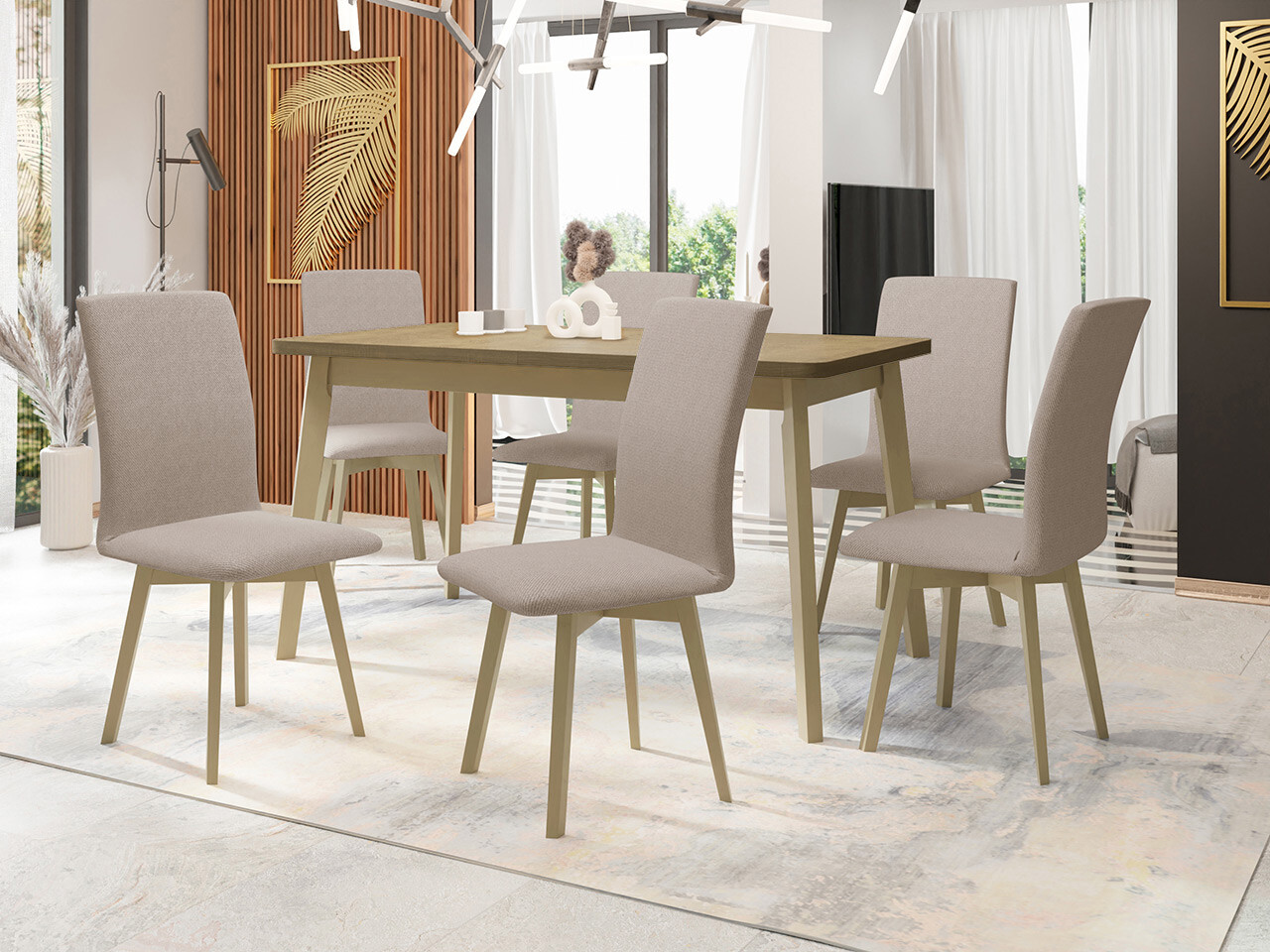 Eetkamerset Victorville 335 (Sonoma eik)