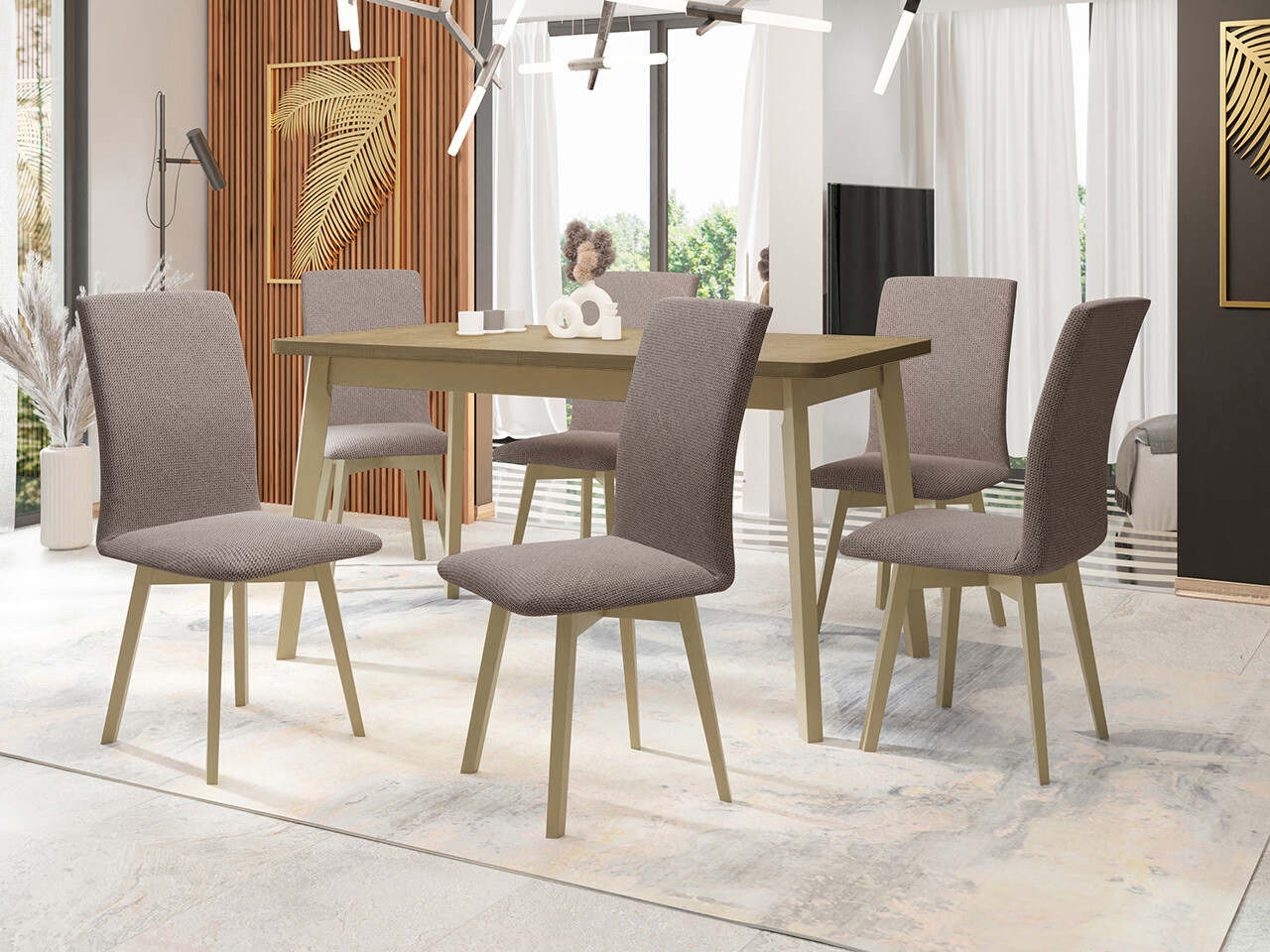 Eetkamerset Victorville 335 (Sonoma eik)