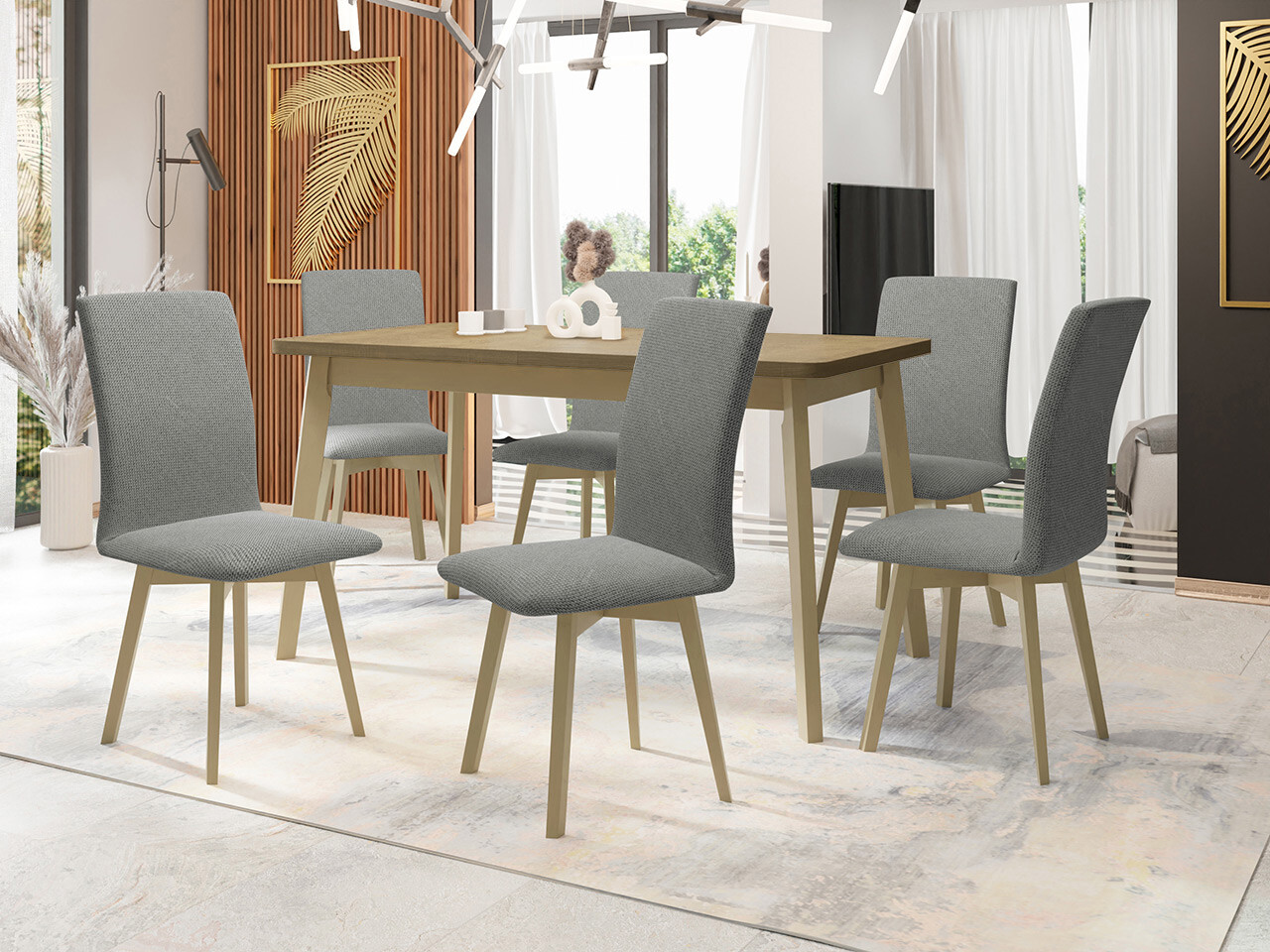 Eetkamerset Victorville 335 (Sonoma eik)