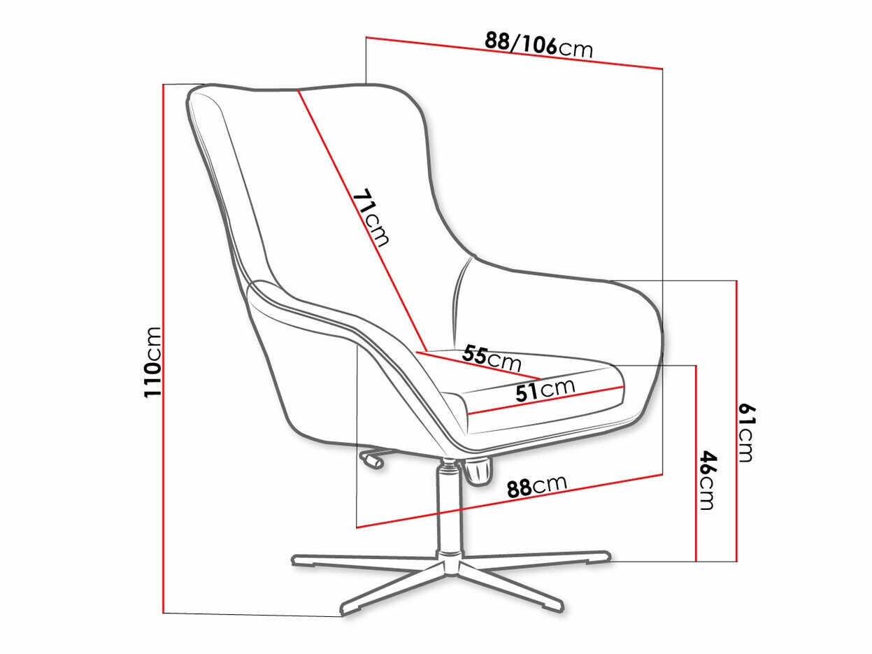 Fauteuil Kingston 136 (Velluto 2 + Velluto 20)
