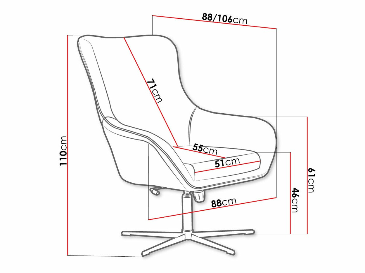 Fauteuil Kingston 136 (Velluto 25 + Velluto 20)