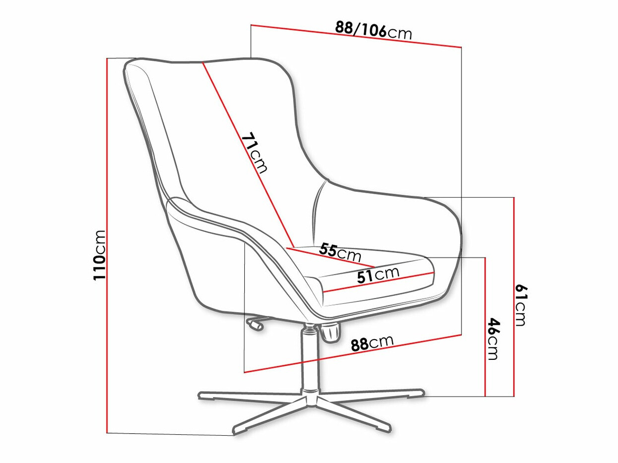 Fauteuil Kingston 136 (Velluto 27 + Velluto 20)