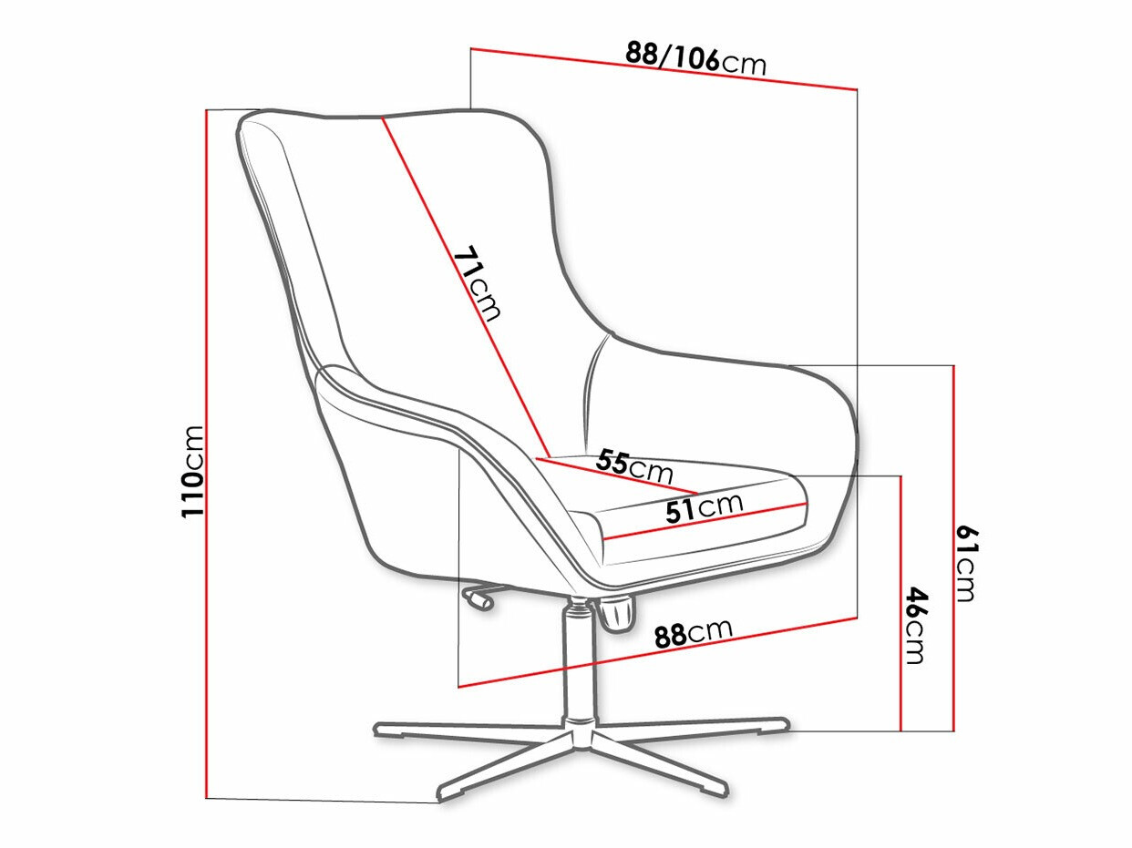 Fauteuil Kingston 136 (Velluto 8 + Velluto 20)