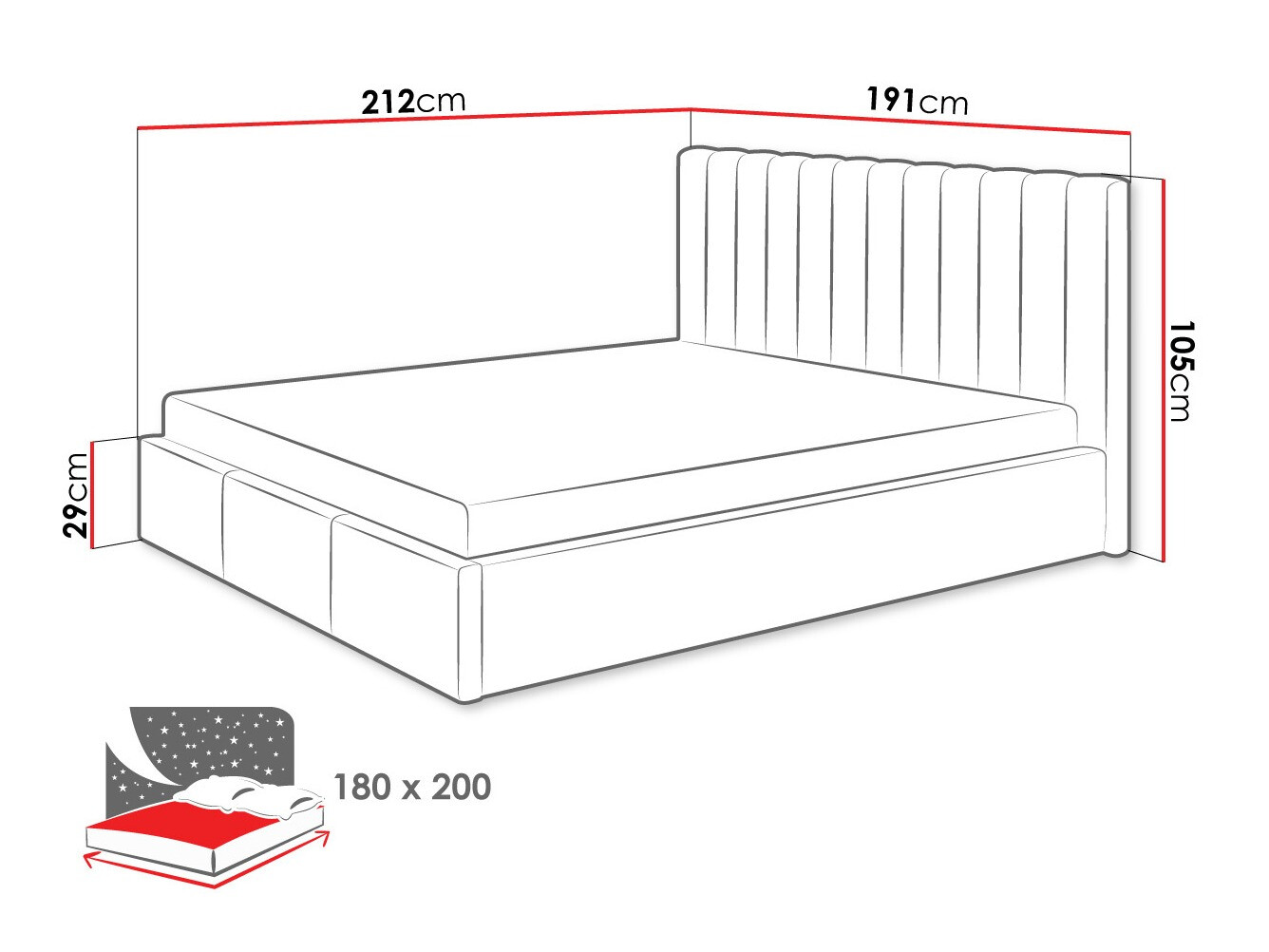 Bed ComfiDream Fenara I (Fresh 32)