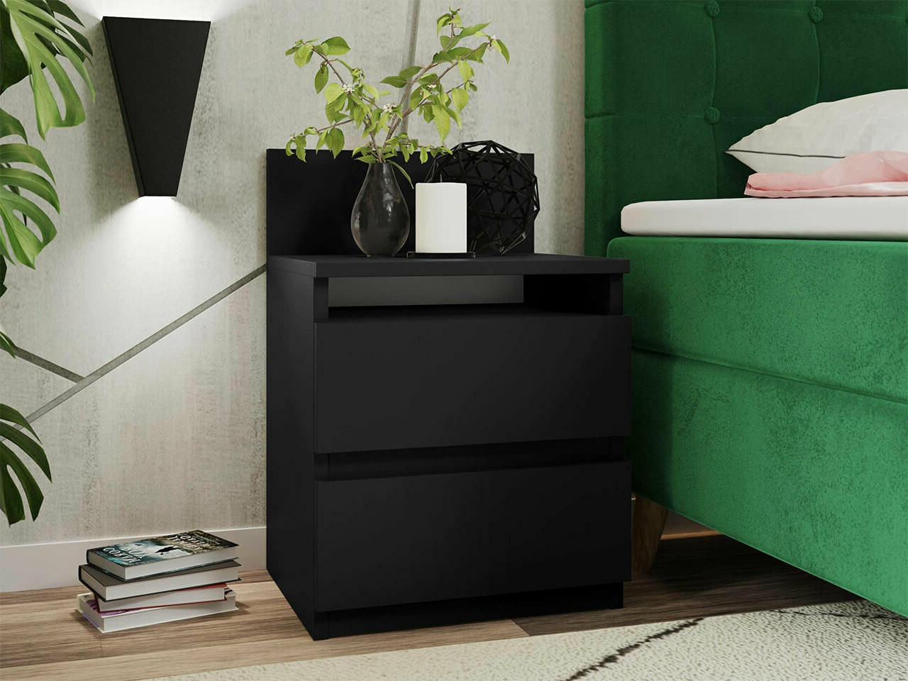 Nachtkastje Comfivo 157 (Zwart)