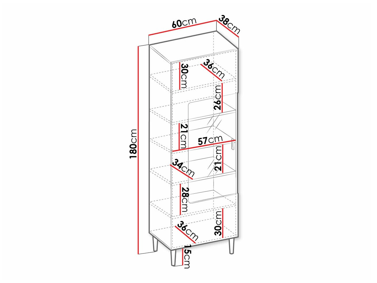 Boekenkast Comfivo Mavmono 107 (Zwart)