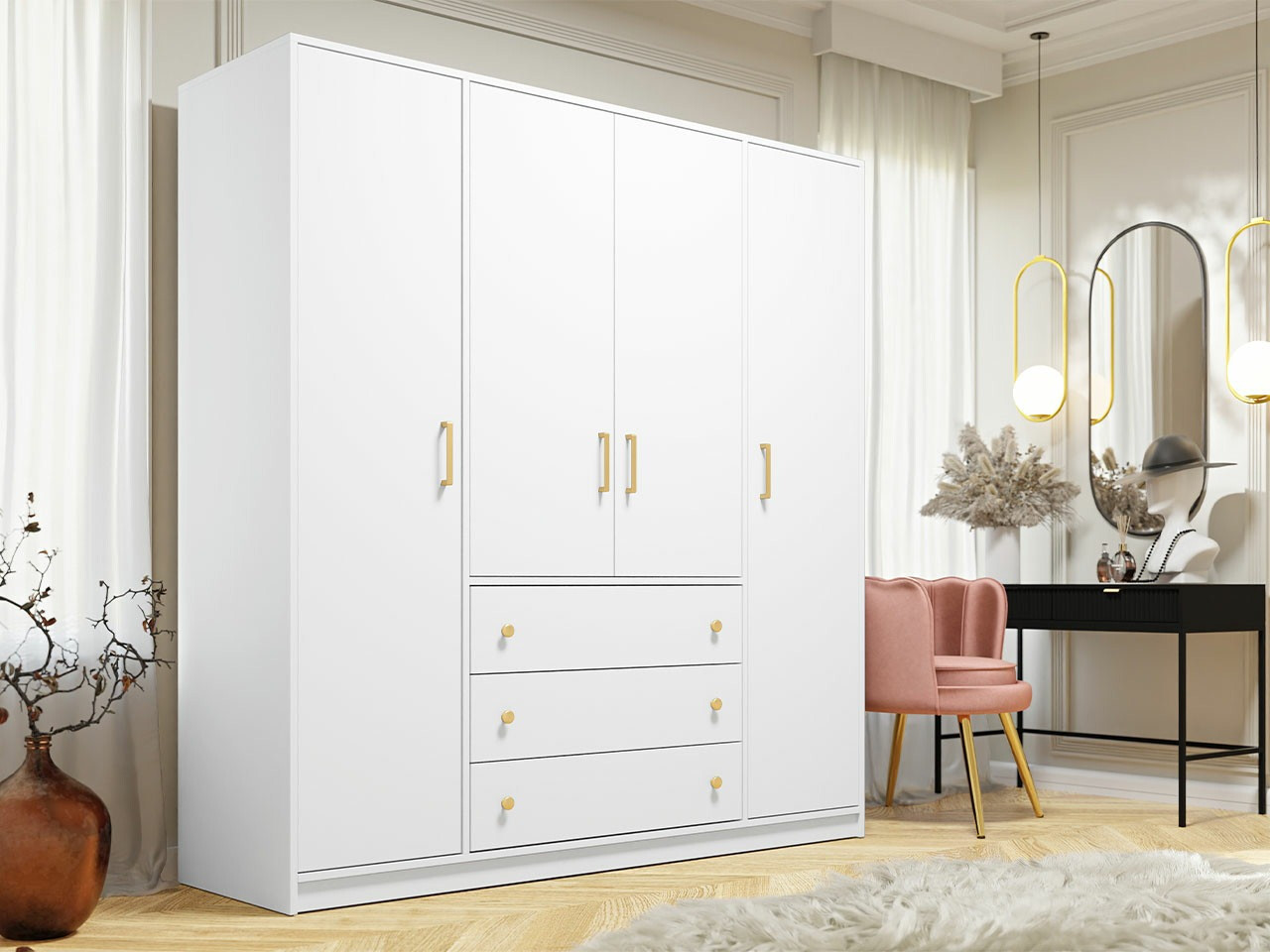 Kledingkast Honolulu 252 (Wit)