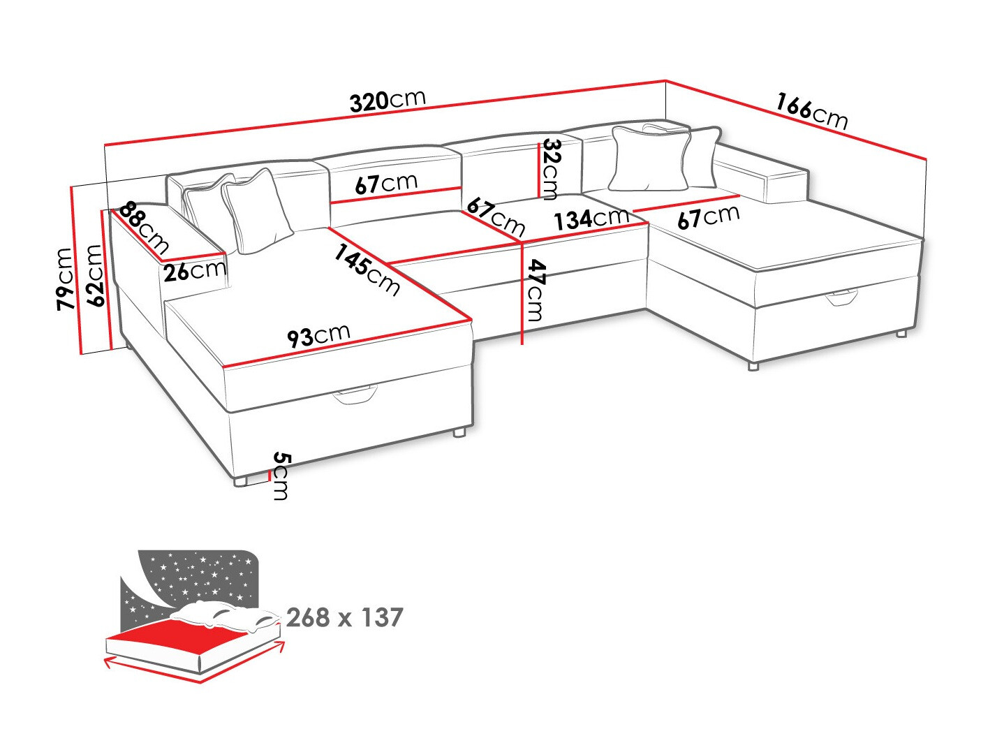 Hoekbank Clovis 115 (Poso 02)
