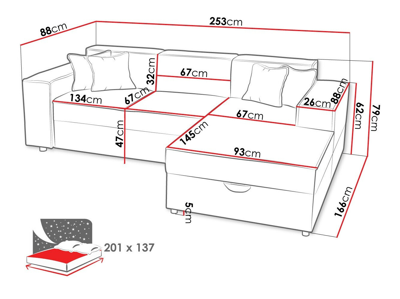 Hoekbank Clovis 116 (Poso 34)