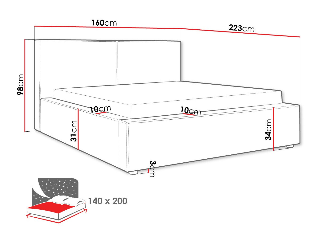 Bed TrendyNest 117 (Manila 14)