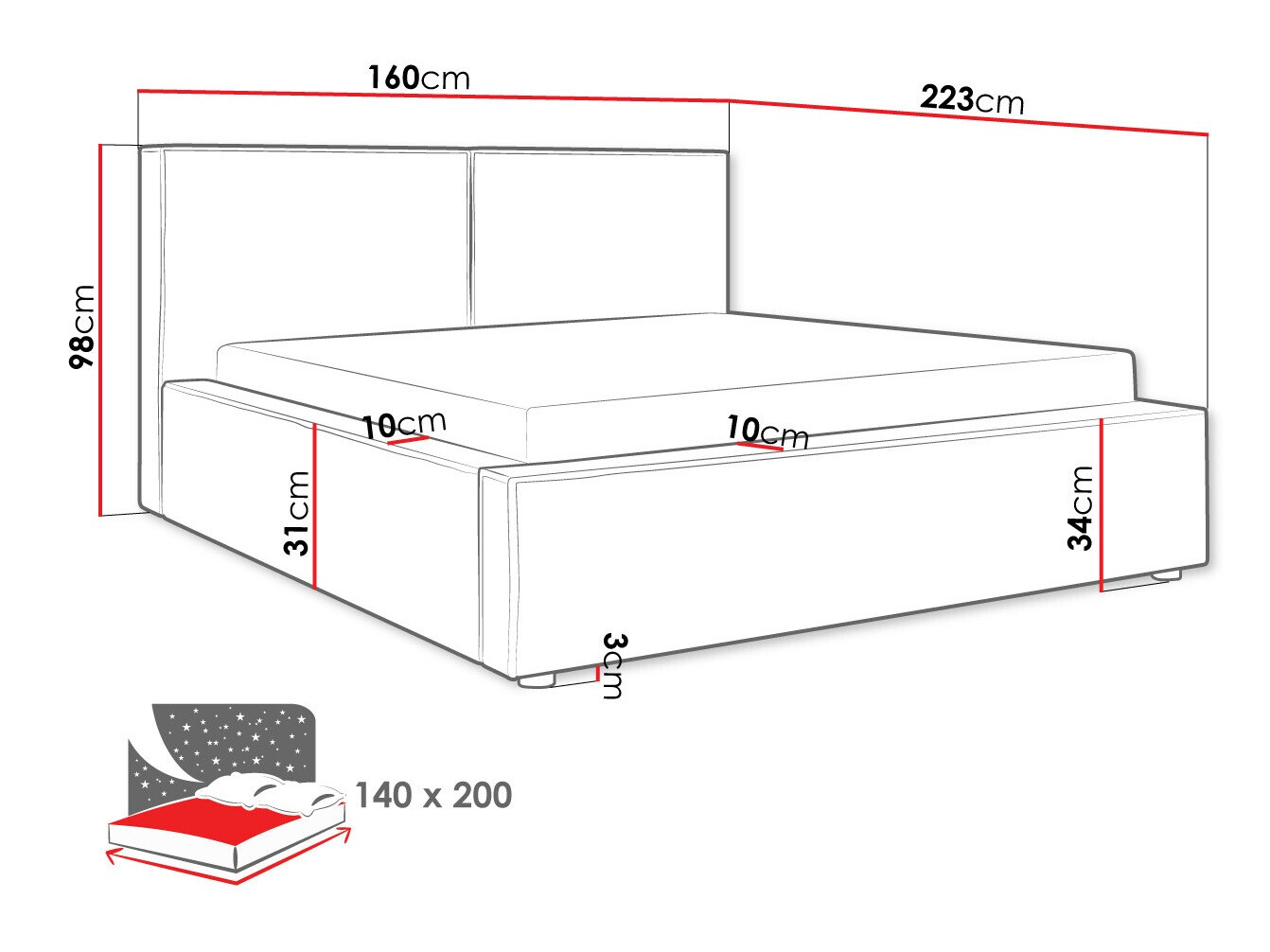 Bed TrendyNest 117 (Manila 16)