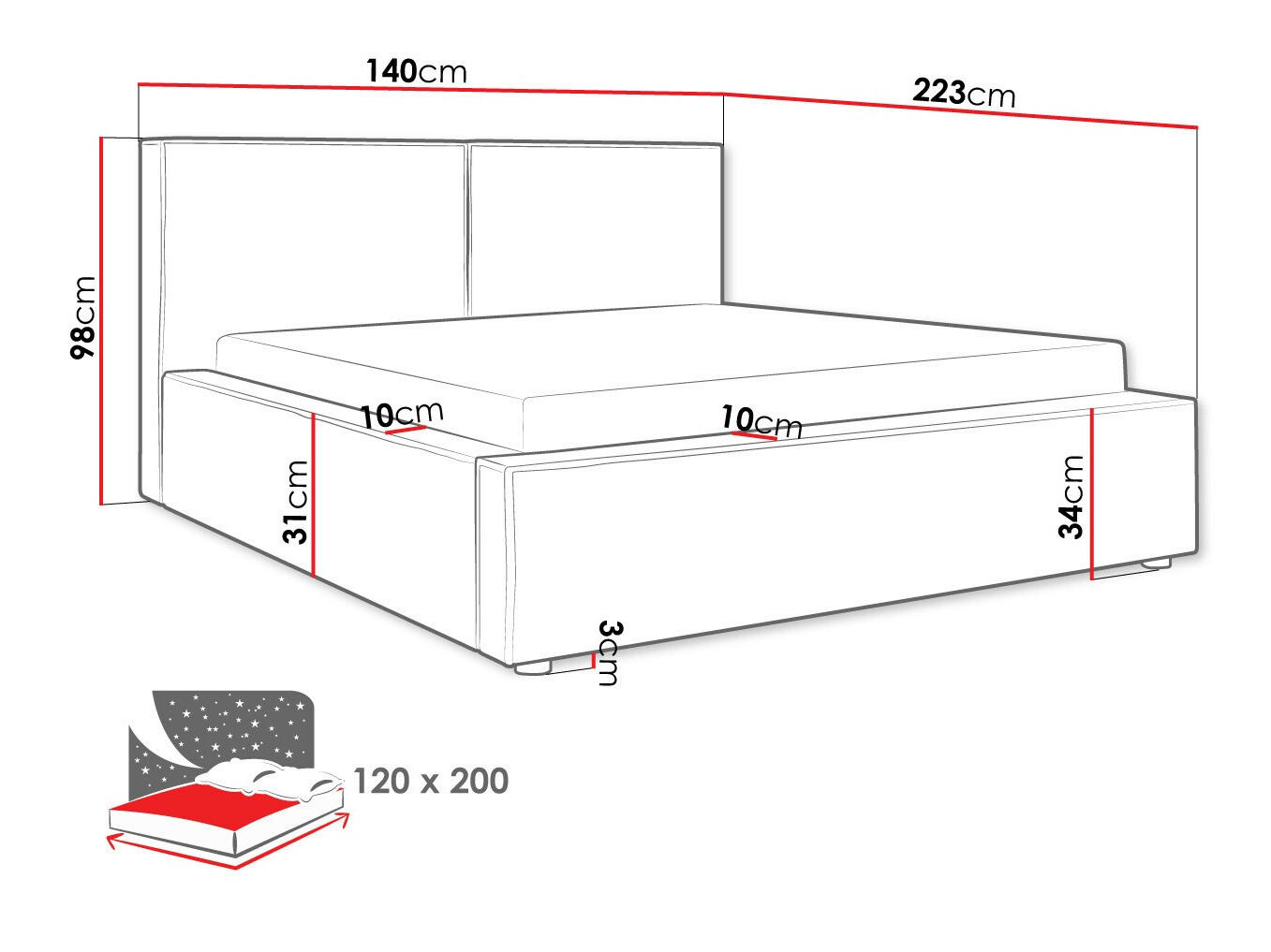 Bed TrendyNest 117 (Manila 18)
