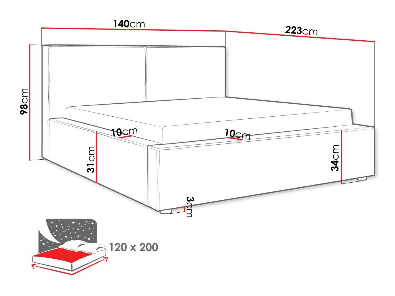 Bed TrendyNest 117 (Manila 20)