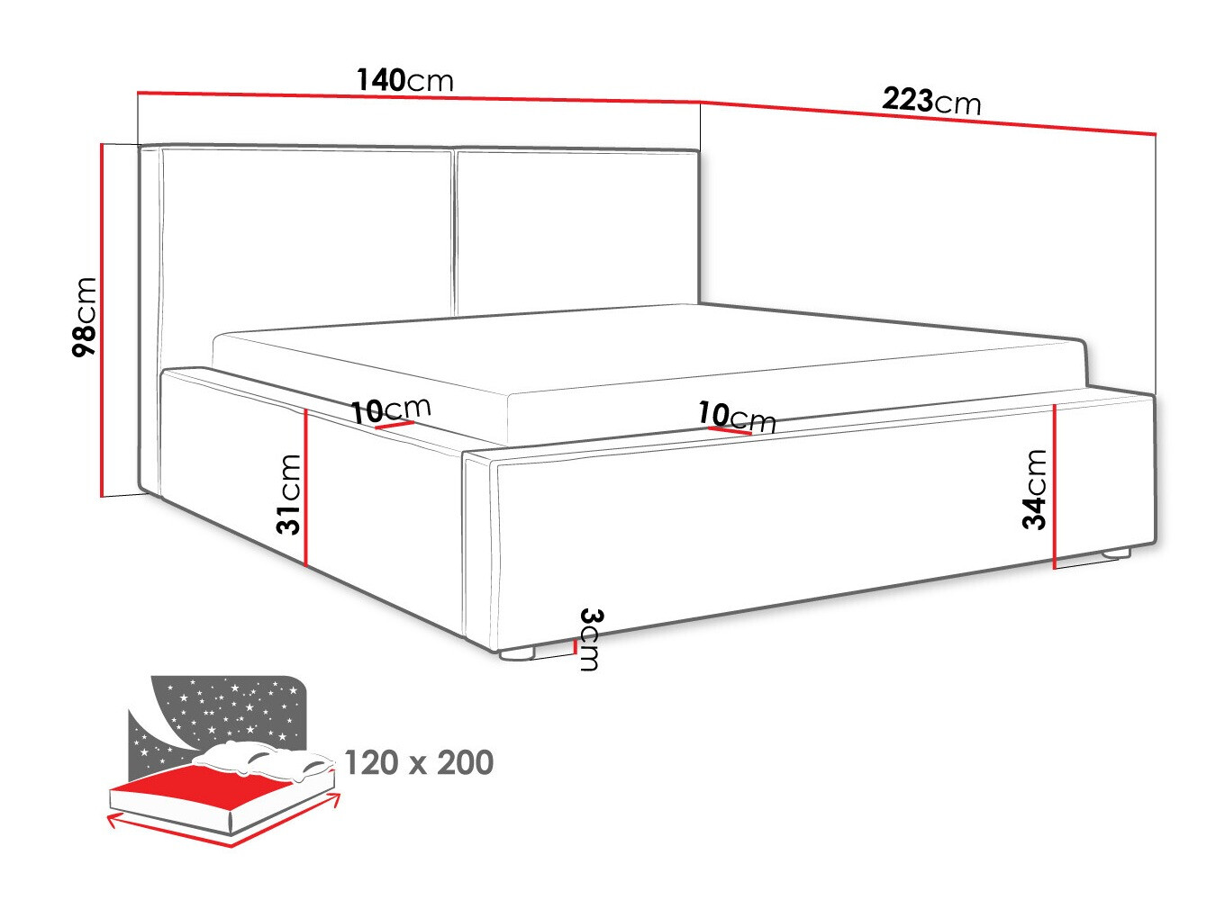 Bed TrendyNest 117 (Manila 37)