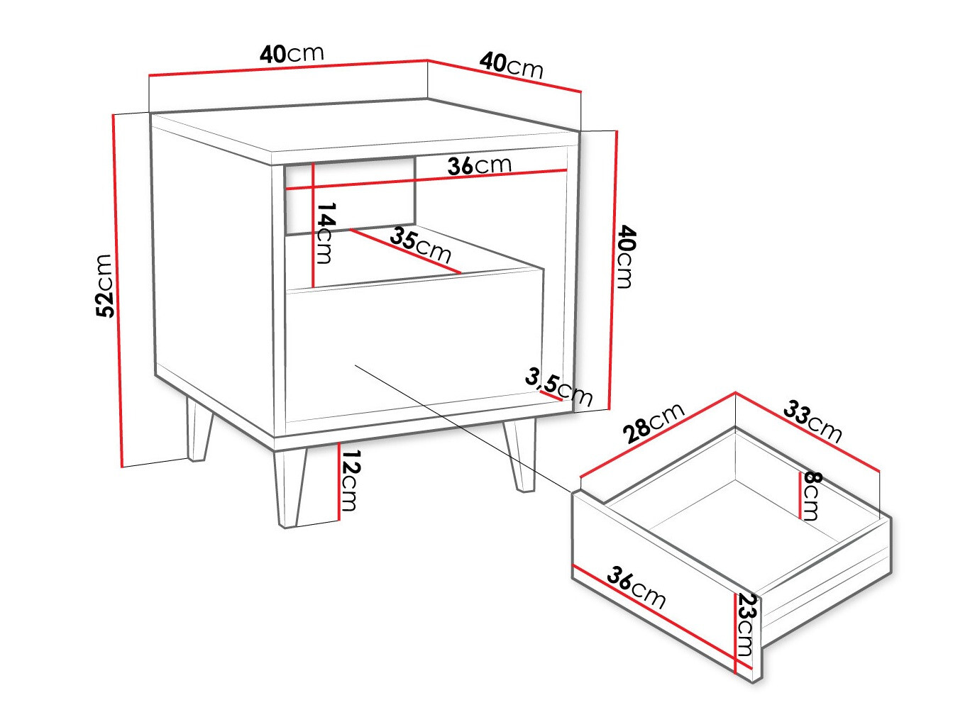 Nachtkastje Comfivo Romtori