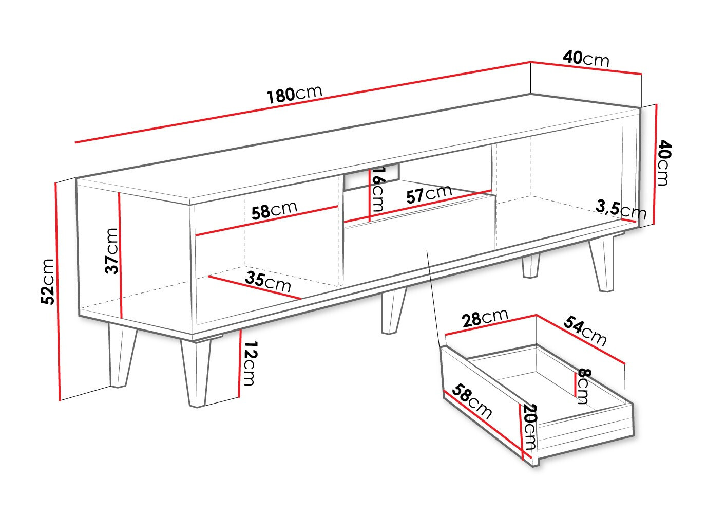 TV-meubel Comfivo Romtori I
