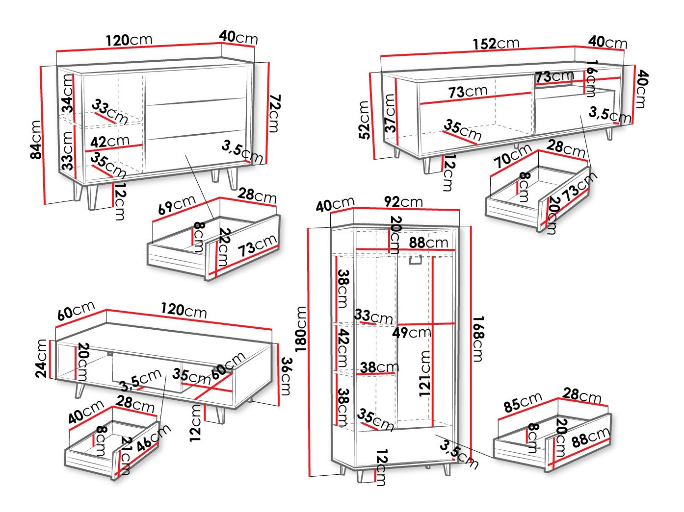 Woonkamerset Comfivo Romtori I