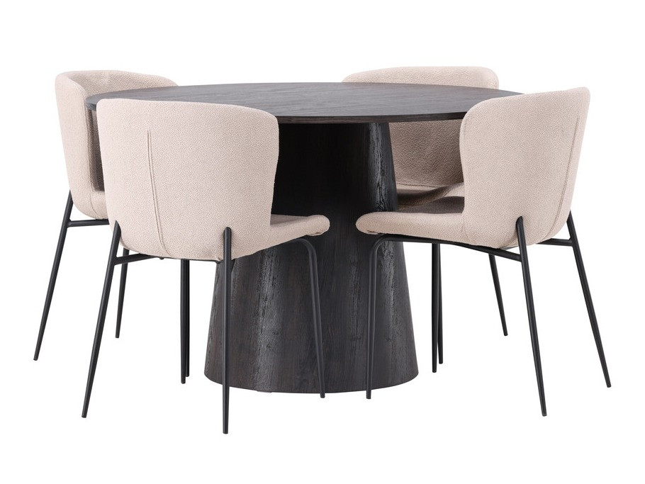 Eetkamerset Dallas 4257 (Beige + Zwart)