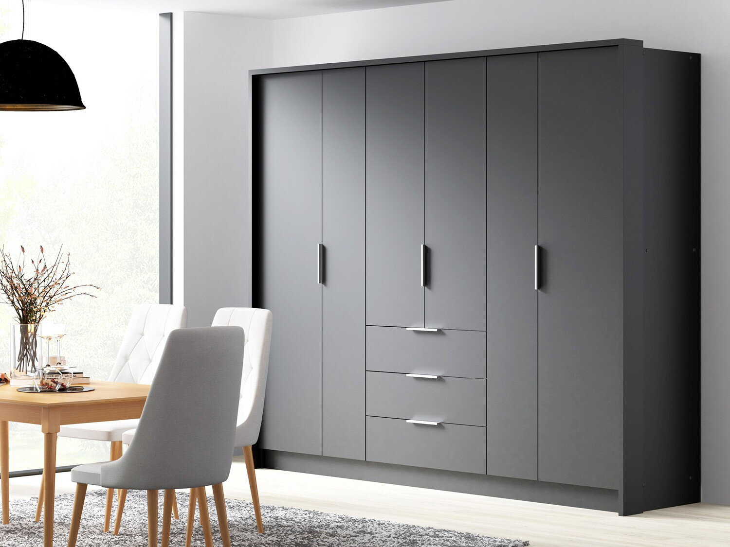 Kledingkast Honolulu 180 (Grafiet)