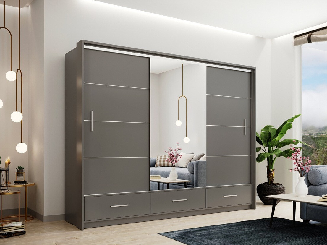 Kledingkast Honolulu 203 (Grafiet)