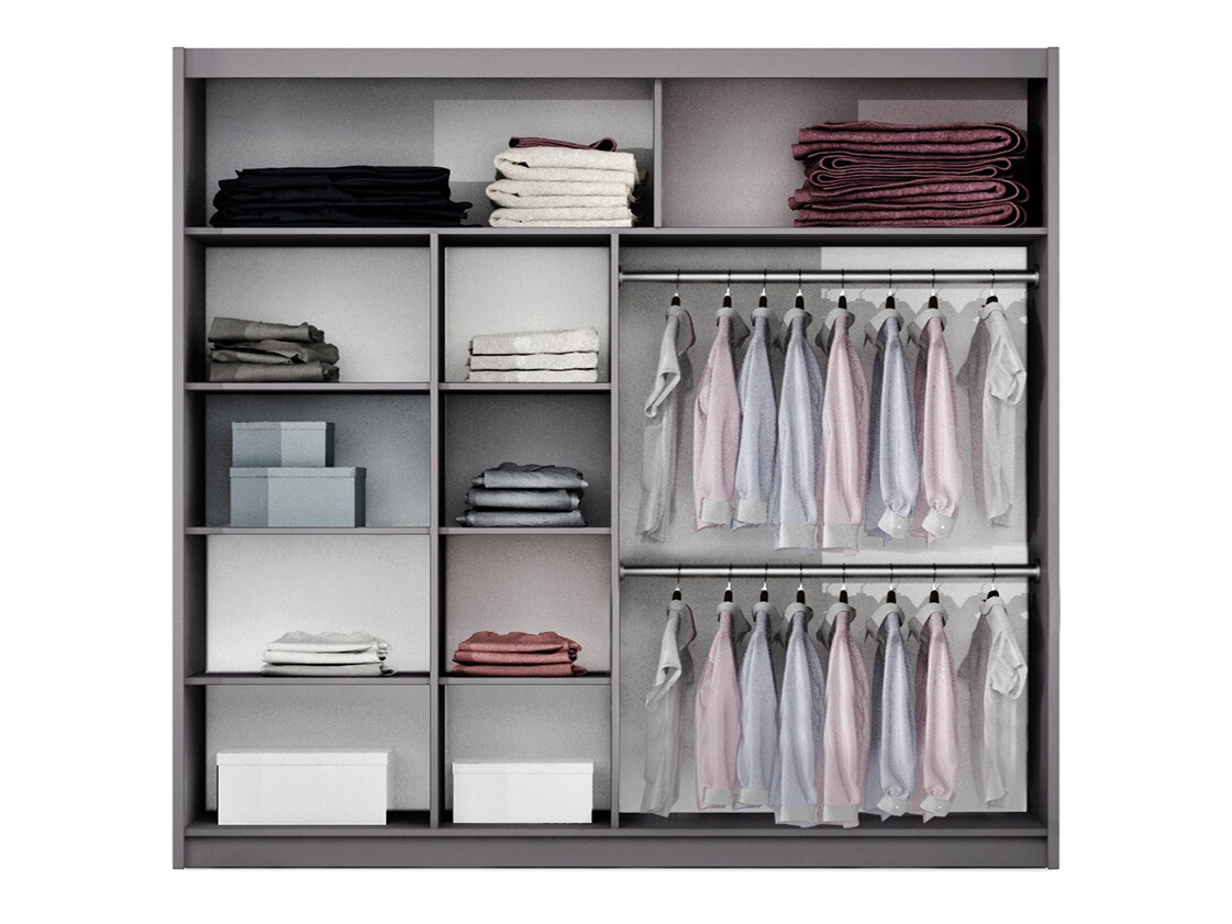 Kledingkast Honolulu 207 (Grafiet)