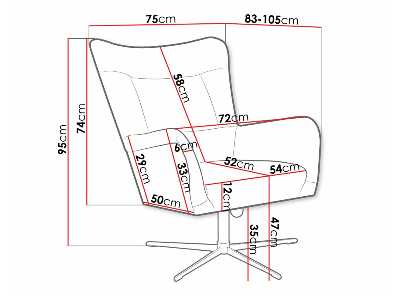 Fauteuil Marana 100 (Velluto 10)
