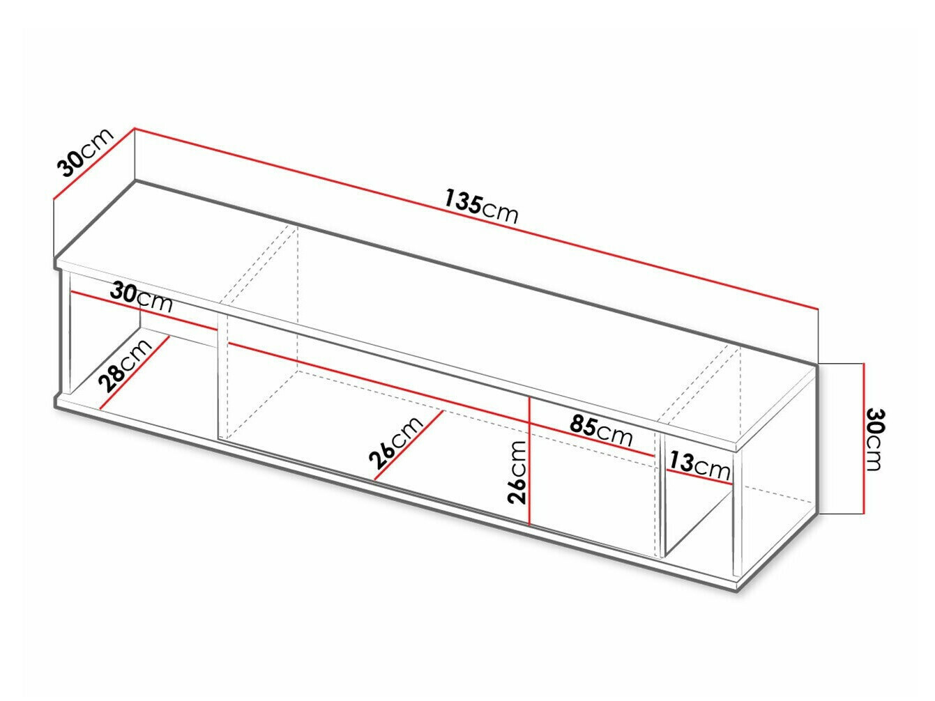 Wandplank Lomsore 105 (Licht hout)
