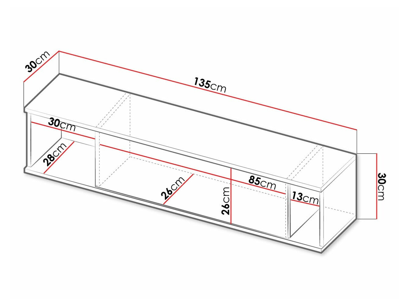 Wandplank Lomsore 105 (Wit)