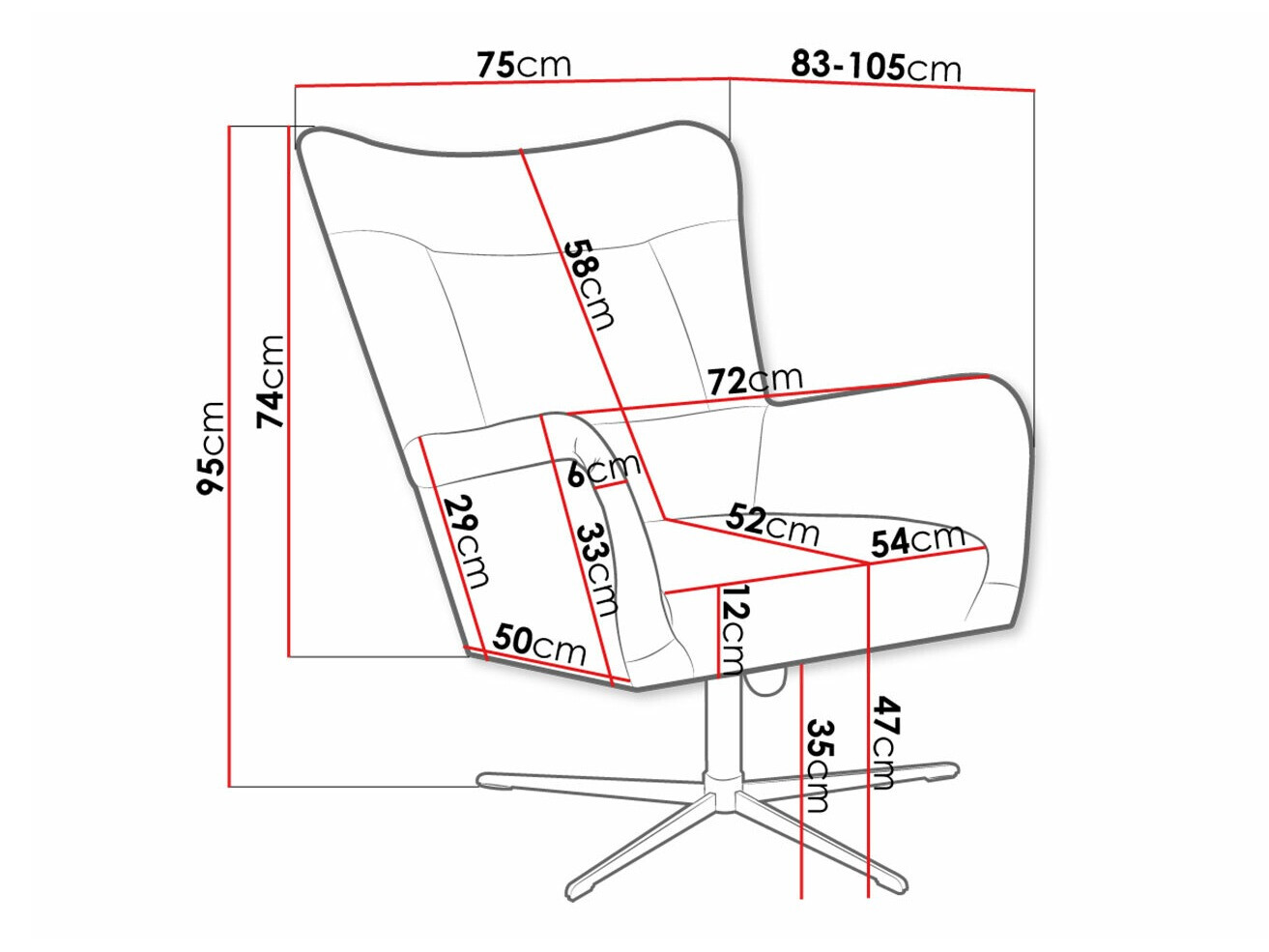 Fauteuil Marana 100 (Velluto 14)