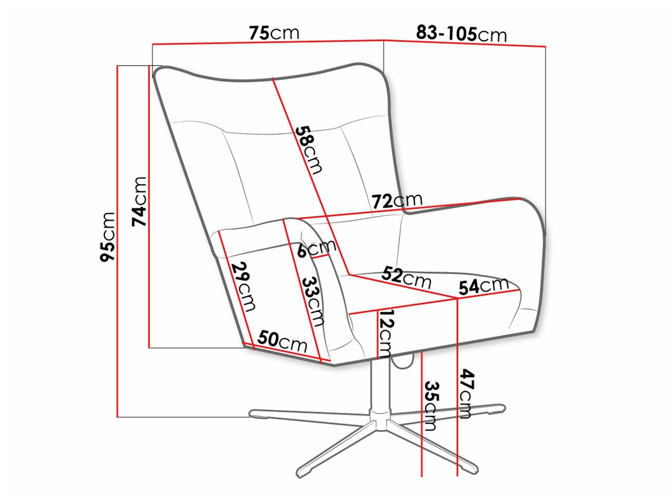 Fauteuil Marana 100 (Velluto 16)