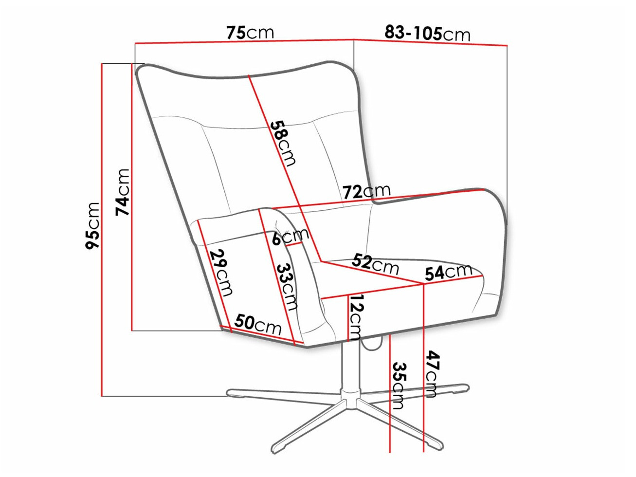 Fauteuil Marana 100 (Velluto 20)